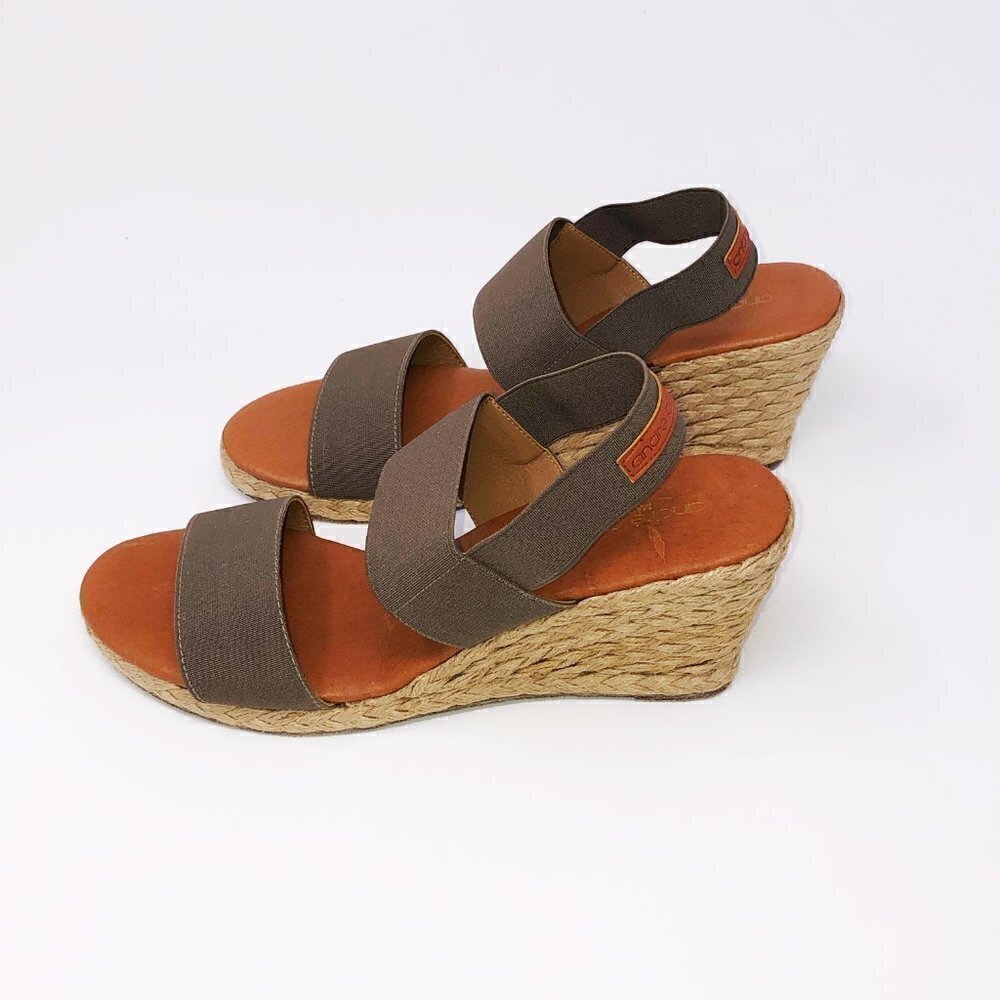 Andre Assous Women's Allison Espadrille Wedge Sandal, Taupe, 10 M